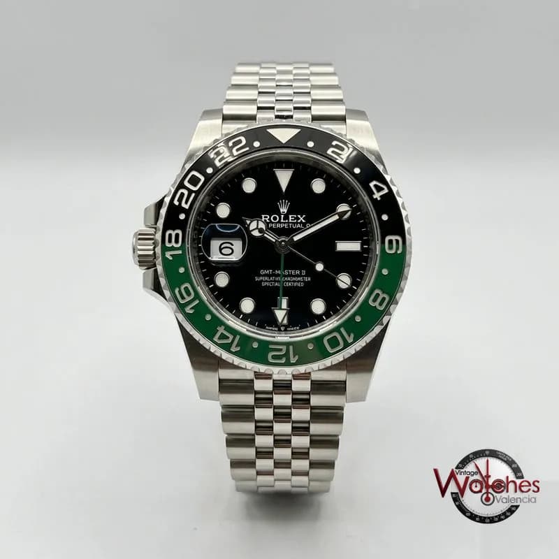 Rolex GMT-Master II «Sprite» (bisel verde y negro, Jubilee) de segunda mano