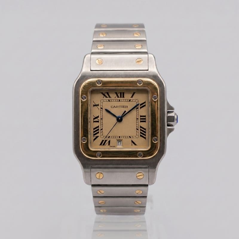 Cartier Santos Galbée (ancien modèle, bicolor) de segunda mano